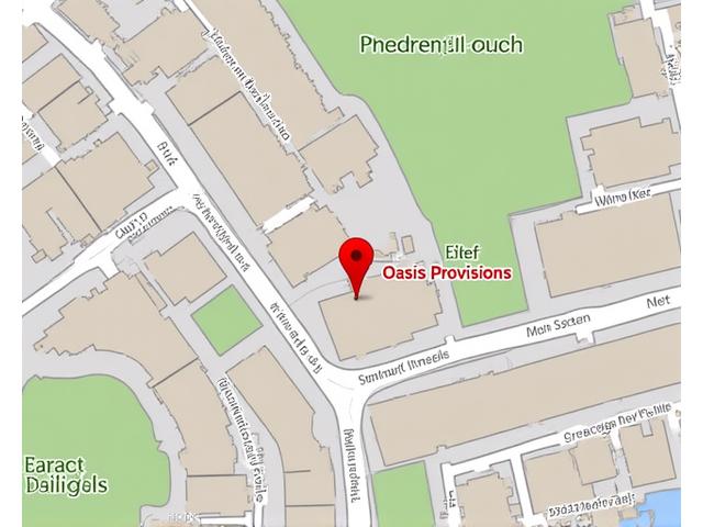 Map of Oasis Provisions location at 72 Sandstone Lane, Norwich